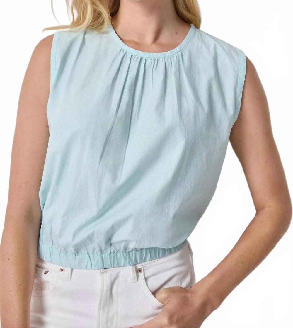 NEW LILLA P poplin shell top in seabreeze
